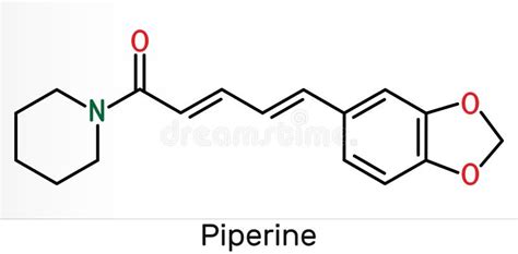 Estructura química de la piperina