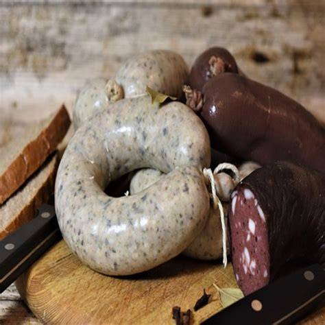 Morcilla fresca lista para cocinar