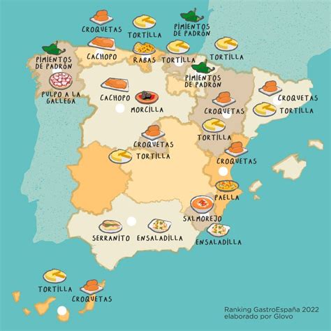 Mapa de España destacando regiones con platos de cuchara tradicionales