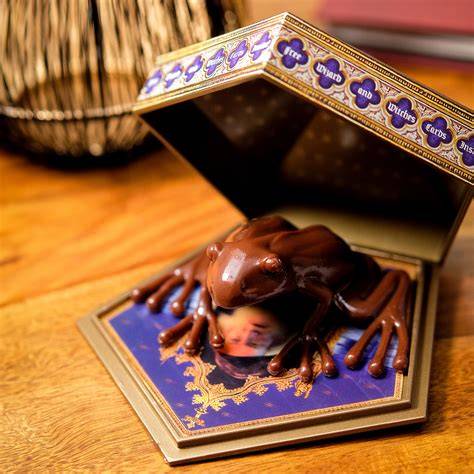 Rana de Chocolate de Harry Potter con su cromo