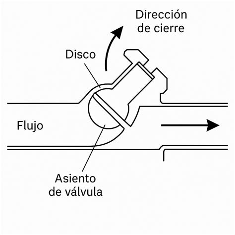 Esquema de funcionamiento de una válvula de olla a presión
