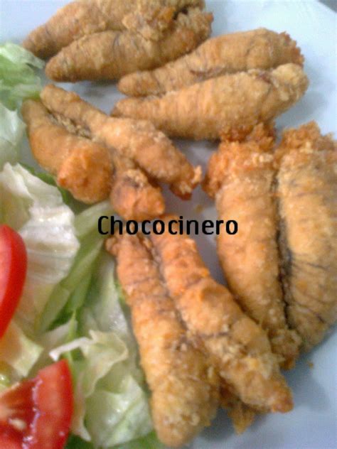 Huevas de merluza fritas con guarnición