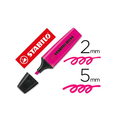 Imagen de un subrayador Faber-Castell rosa fosforito