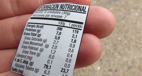 Etiqueta de producto alimenticio con la indicación 