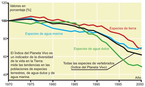 Gráfico de la pérdida de diversidad vegetal