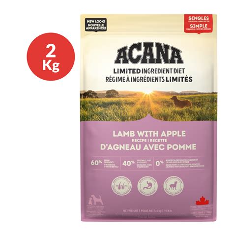 Tabla nutricional de Acana Lamb & Apple