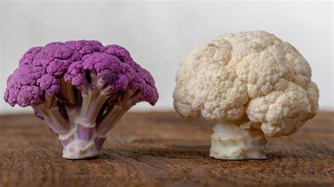 Coliflor blanca y morada