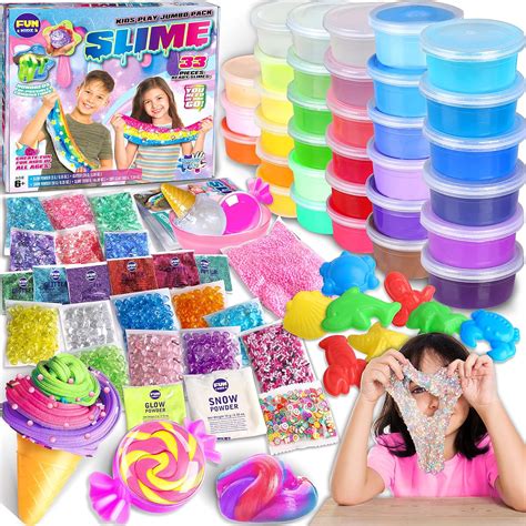 Variaciones de Slime con brillantina y color