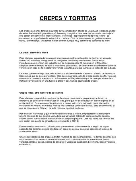 Tabla comparativa entre crepes y tortitas