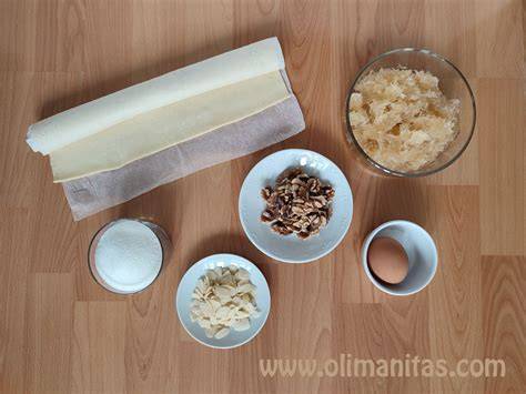 Ingredientes básicos para elaborar hojaldre de cabello de ángel