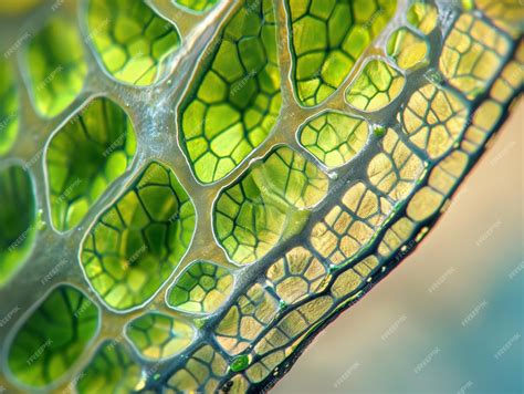 Microscópica imagen de células vegetales mostrando la reacción de oxidación.
