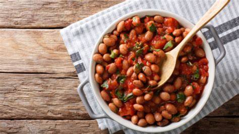 Esquema de pasos para cocinar alubias rojas con verduras