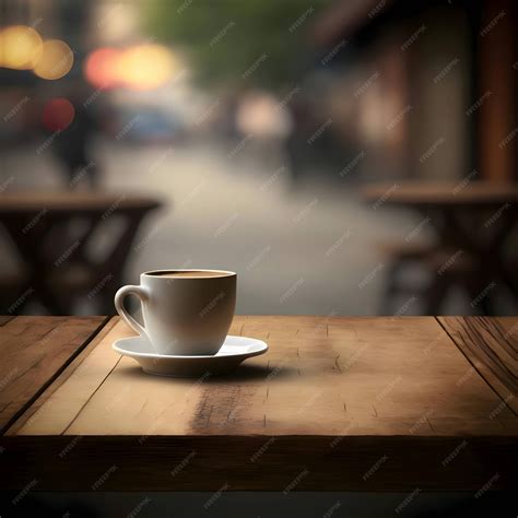 Taza de café cremoso bulletproof sobre una mesa de madera