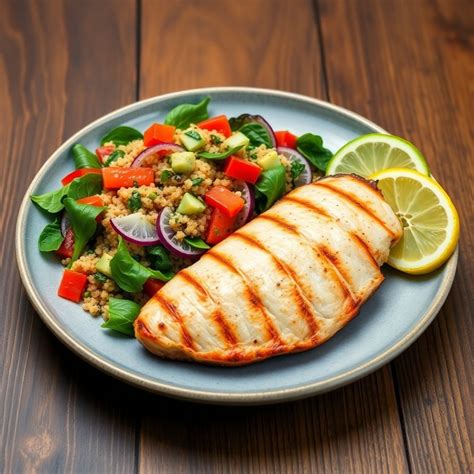 Pechuga de pollo cocida con vegetales