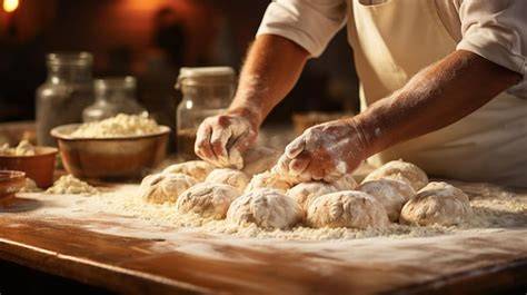 Proceso de amasado de masa de pan