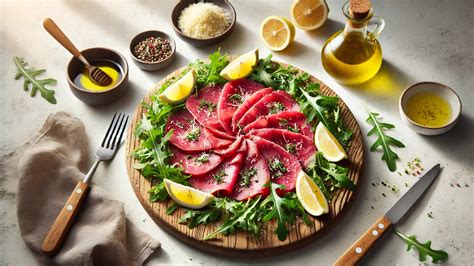 Ingredientes frescos para aderezar carpaccio de res