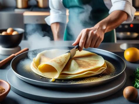 Cocción de crepes veganos en sartén