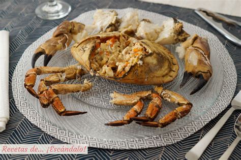 Despiece de un buey de mar cocido