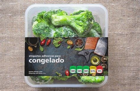 Etiquetado de alimentos congelados con fecha