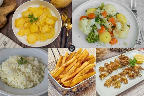 Variedad de guarniciones para platos principales