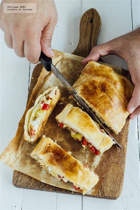 Hojaldre de verduras y queso feta