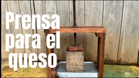 Prensa casera para queso con pesos