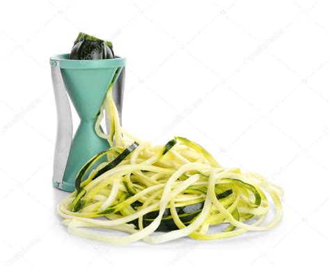 Rallador Spirelli haciendo espaguetis de calabacín