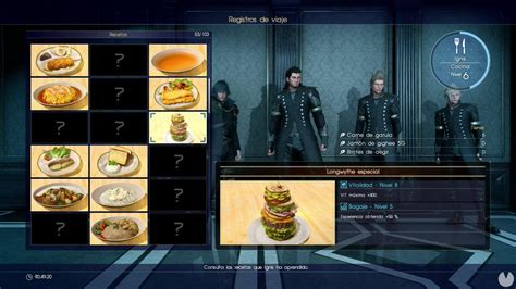 Ignis preparando un plato en Final Fantasy XV