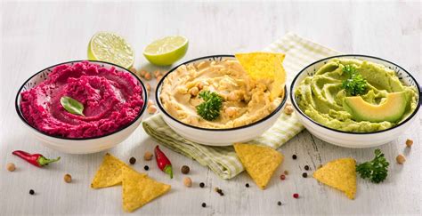 Variedad de dips y aperitivos