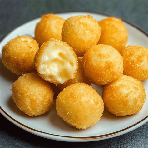 Proceso de fritura de bolitas de queso