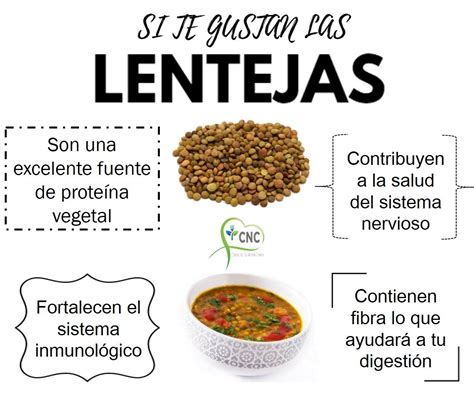 Infografía nutricional de lentejas y setas