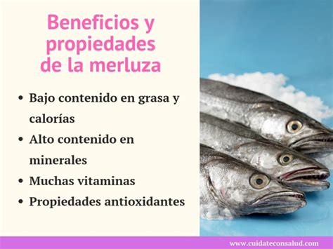 Infografía sobre los beneficios de la merluza