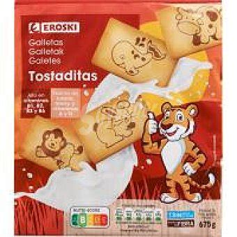 Variedad de galletas disponibles en Eroski