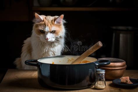Gato troceando calabaza, Ardilla removiendo la sopa y Pato añadiendo sal