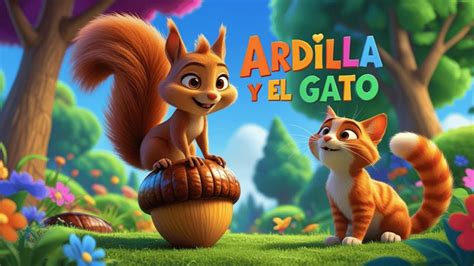 Gato y Ardilla buscando a Pato en el bosque oscuro