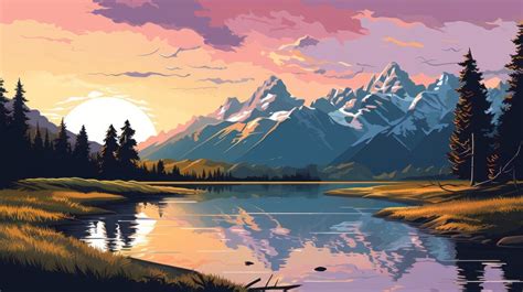 Paisaje con sombras cálidas y frías