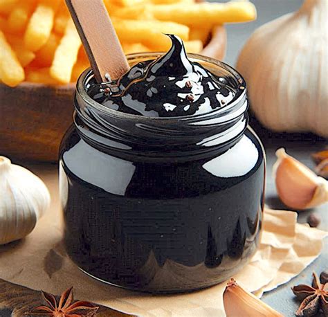 Ingredientes para canapés con alioli de ajo negro