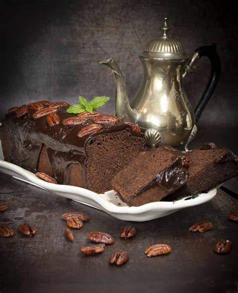 Bizcocho de boniato y chocolate en molde