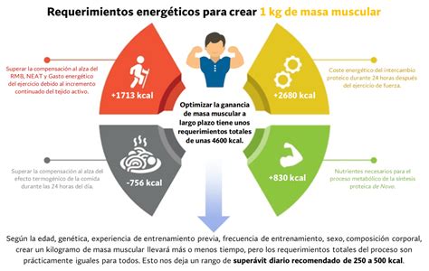 Gráfico que muestra el aumento de masa muscular con suplementación