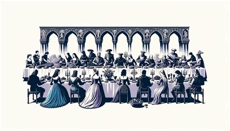 Ilustración de platos medievales