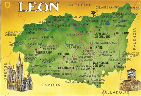 Mapa de la provincia de León