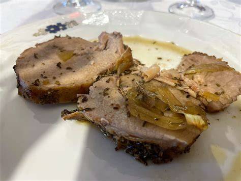 Redondo de ternera al brandy servido en plato