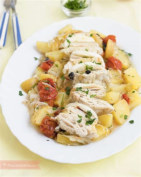 Pechugas de pollo al horno con patatas