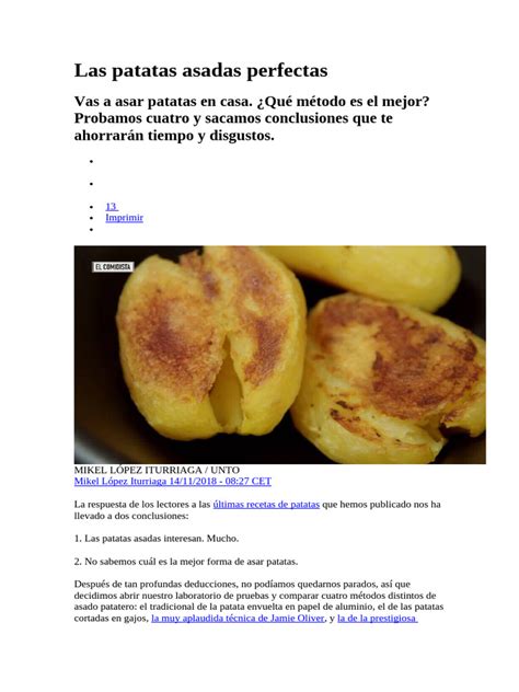 Preparación de patatas para asar en barbacoa