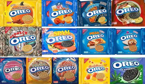 Variedad de sabores de galletas Oreo