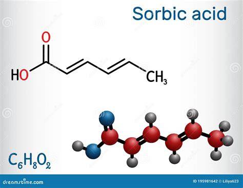 Estructura química del ácido sórbico