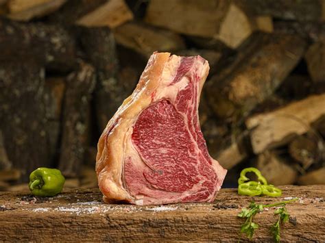 Corte de chuletón de vaca de alta calidad
