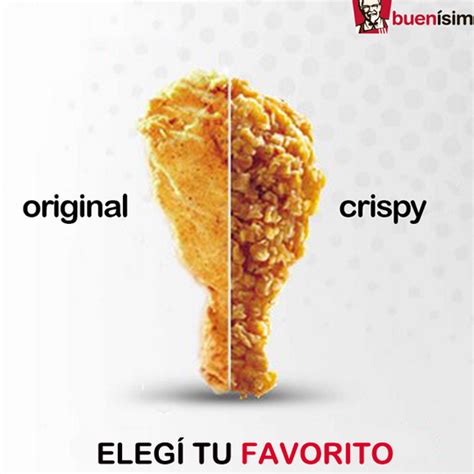 Comparación de pollo crujiente y original de KFC