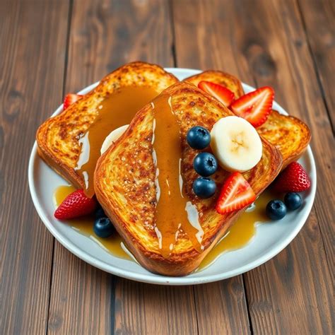 Tostadas francesas con frutas y sirope