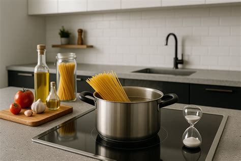 Cocción de espaguetis al dente